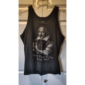 Ann Arbor Shakespeare Gym Tank Top Black Large Dost Thou Even Hoist Sir